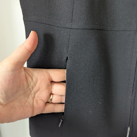 Black Wool Fitted Zip Vest With Pockets Size 10 - Picture 7 of 9